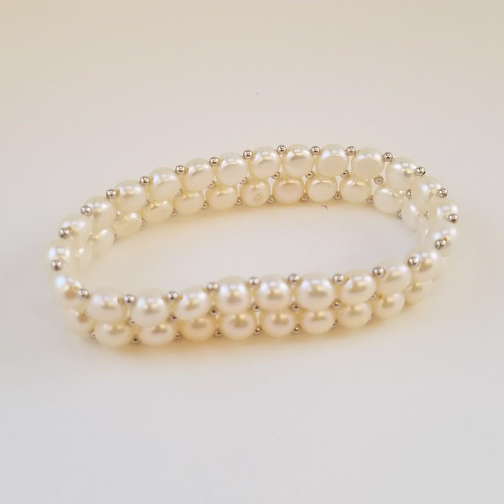 🔮Double Strand Pearl Bracelet - Natural White🔮